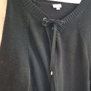 Express Black V-Neck Sweater and button ties, attractive sweater ,